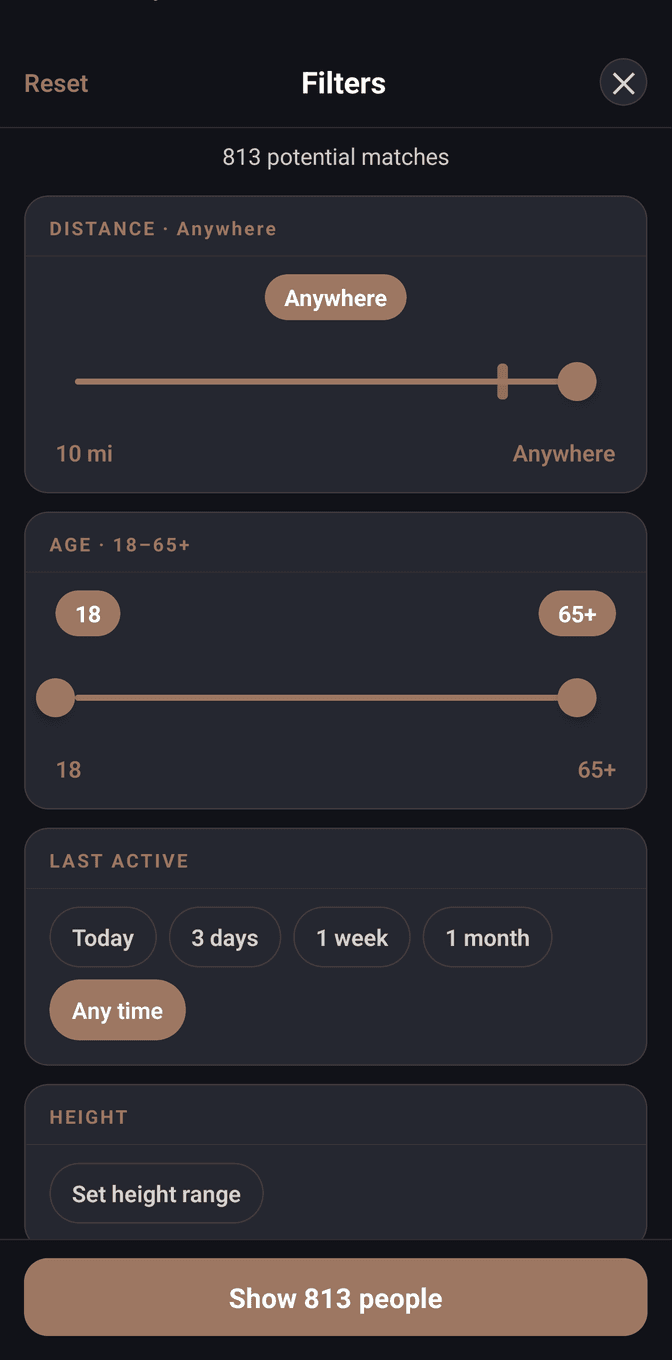 Fazool filters screen