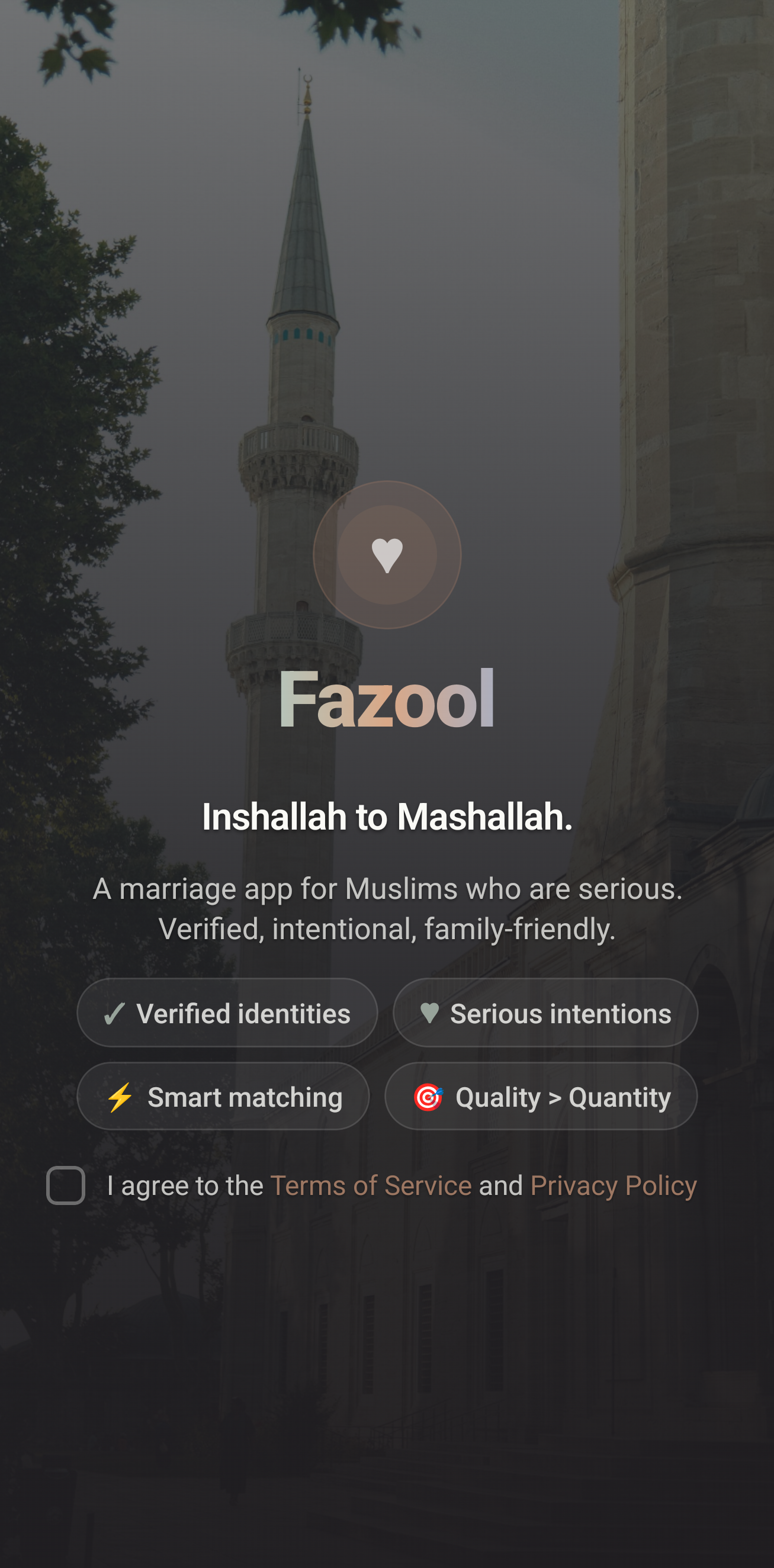 Fazool app screen